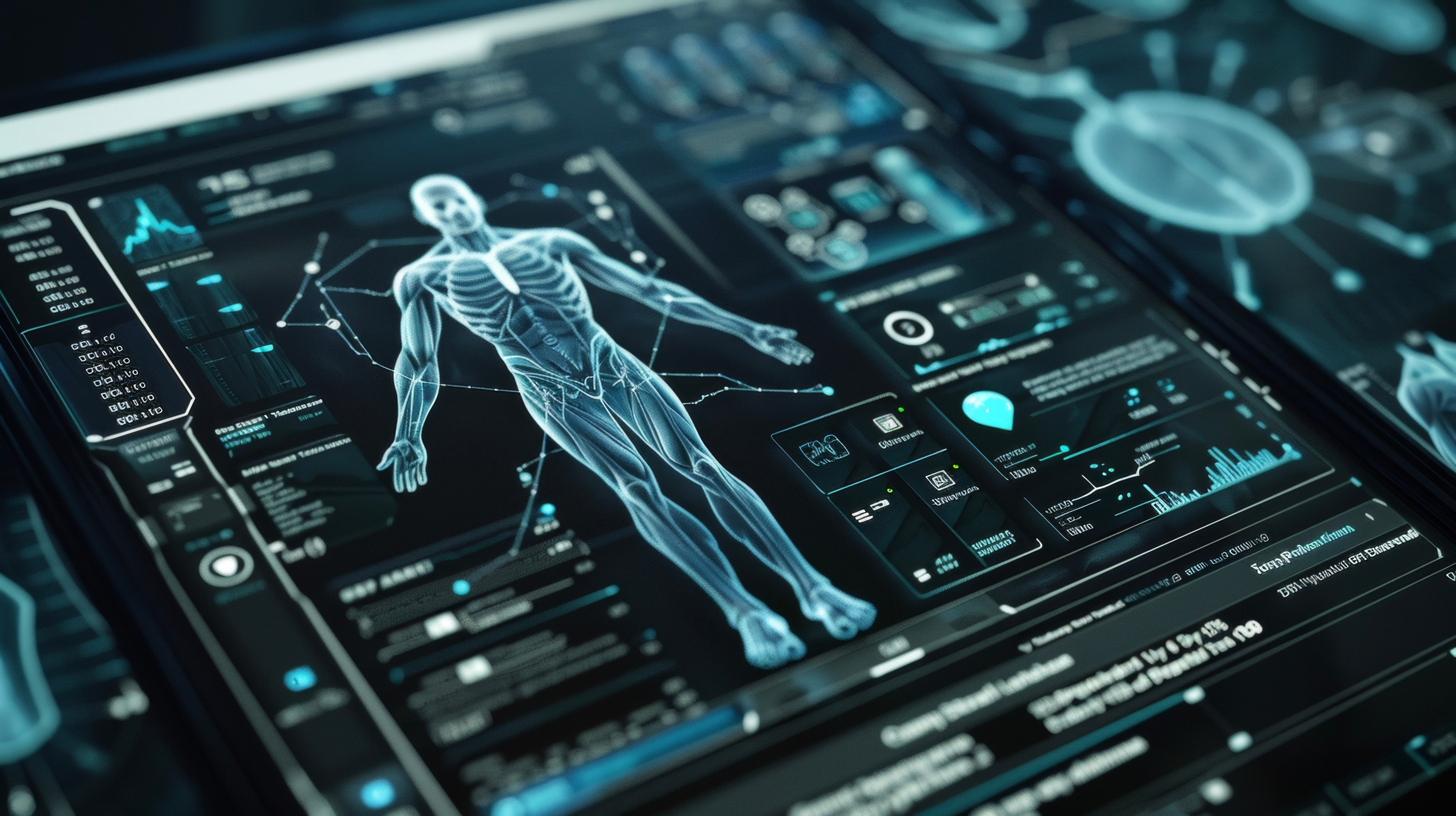 Patient health data and medical analytics displayed in a digital healthcare portal